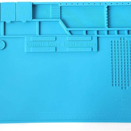 S-170 Silicone Soldering Work Mat – 124 Screw Slots, 4 Magnetic Slots, Heat Resistant