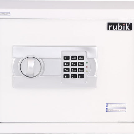 Rubik Large Digital Safe Box with Pin Code and Keys, RB-30EG (30x38x30cm) White