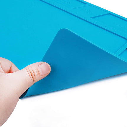 TE-609 Soldering Repair Mat 33x21cm - Silicone Heat Resistant Work Station Desk Pad