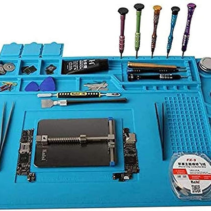 S-160 Silicone Repair Soldering Work Mat – Heat Resistant, Non-Skid Insulation Desk Pad