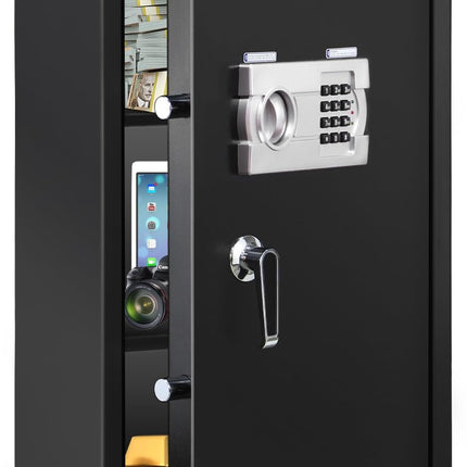 Rubik Large Digital Safe Box with Pin Code and Keys, RB-75EG (75x40x40cm) Black