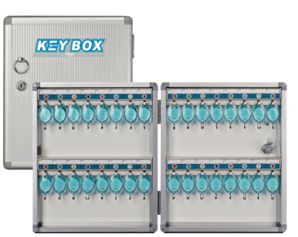 Glosen 32 Key's Storage Cabinet with Lock, Wall Mounted Key Safe Box (B1032,  32 bits Key's Capacity)