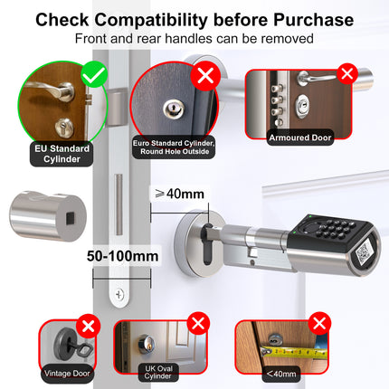 WELOCK Smart Fingerprint Door Lock with Biometric Fingerprint Scanner and Pass Code ToucD41