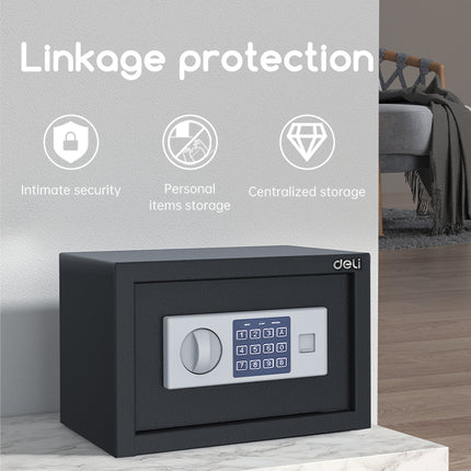 Deli Niello Digital Safe Box T520 (20x31x20cm) Black