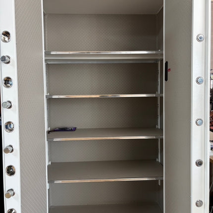 Rubik 1.8m Tall Double Door Digital Safe Box Cabinet with Dual Key Lock (180x100x55cm) White