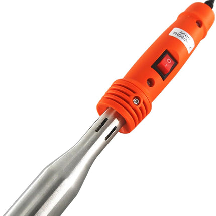 200W Electric Soldering Iron with Iron Clad and On/Off Switch, Bent Chisel Tip