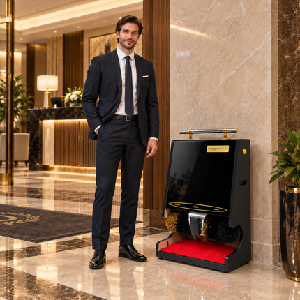 Automatic Electric Shoe Polisher Machine with Infrared Sensor, Dual Brushes & Liquid Polish Dispenser – 100W