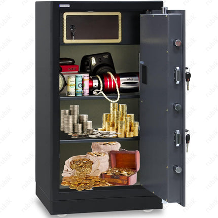 Rubik Digital Safe Box, Premium Build, Triple Security Locker 85kg (100x54x44cm) RBGX-100XTD Black/Grey