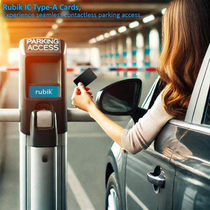 Rubik IC Type-A RFID Key Cards for RFID Copier/Reader/Writer/Duplicator (Black, 50 Cards)