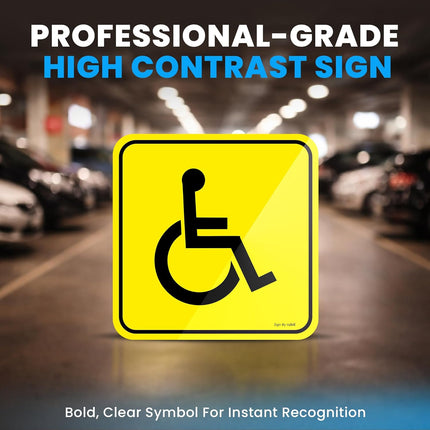 Self Adhesive Disabled Handicap Car Sticker – Reflective Vinyl Decal Sign 15x15cm