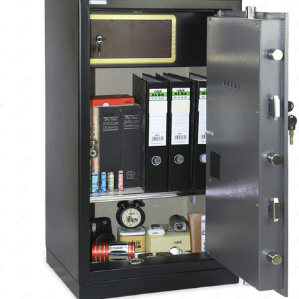 Rubik Digital Safe Box, Premium Build, Dual Security Locker 51kg (90x50x40cm) RBGX-83XTD Black/Grey