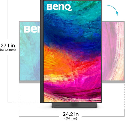 BenQ PD2706QN 27" QHD 100Hz Designer Monitor 2560x1440 IPS, 95% P3, 100% sRGB/Rec.709, Nano Matte Panel