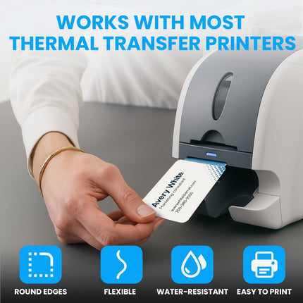 CR80 White PVC Blank Cards for Thermal Transfer Printing 0.76mm (100pcs)