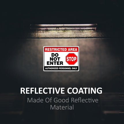 Acrylic Restricted Area Sign – Do Not Enter, Authorized Personnel Only | UV Protected Sign (10x7 inch)