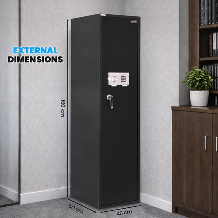 Rubik 1.6meter X-Large Digital Safe Box with Pin Code and Keys, RB160EG (160x40x50cm) Black