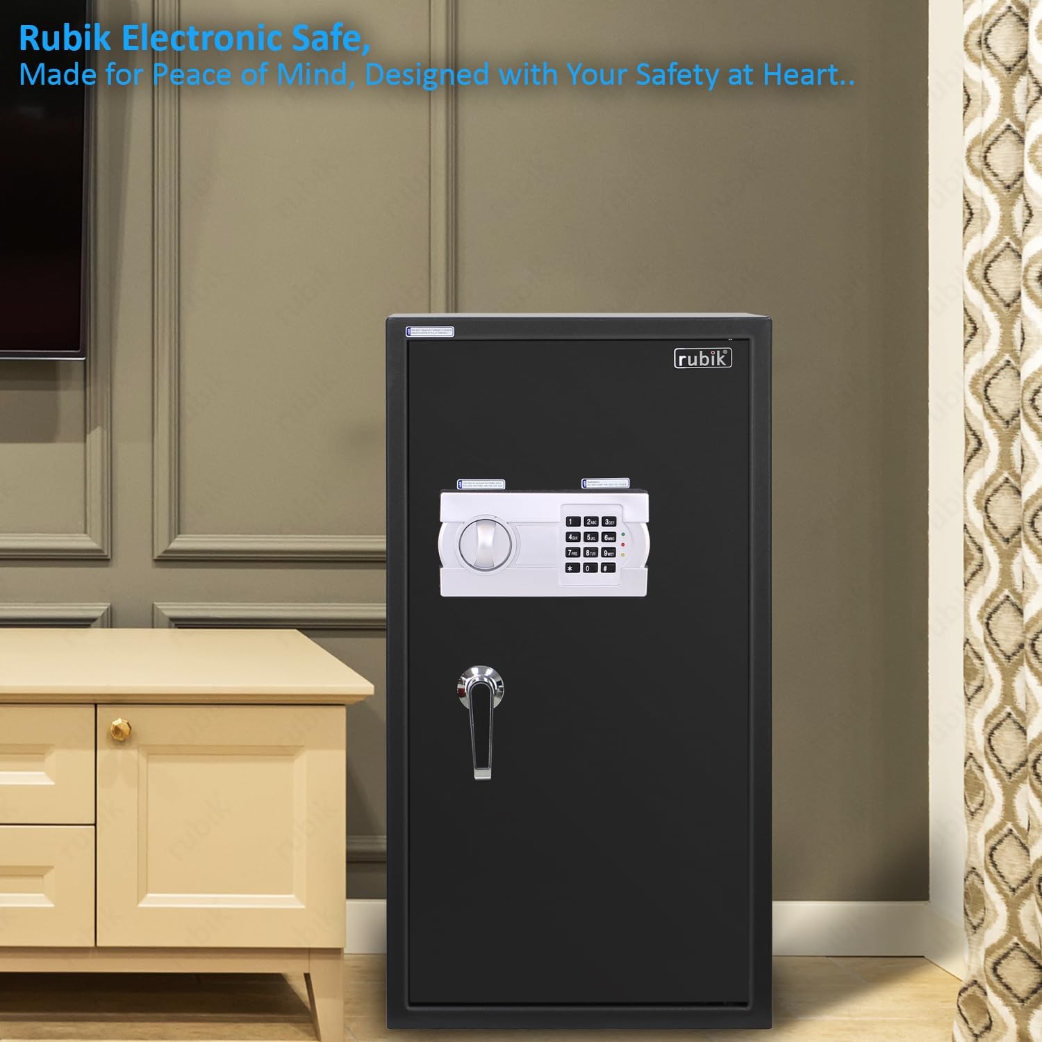Rubik 75cm Digital Safe Box with Pin Code | Large Steel Security Safe ...
