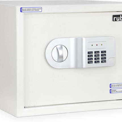 Rubik Large Digital Safe Box with Pin Code and Keys, RB-30AJ (30x38x30cm) White