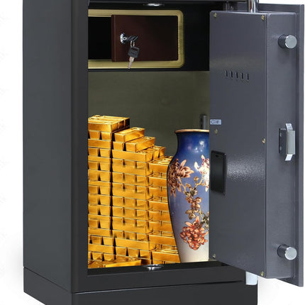 Rubik Digital Safe Box, Premium Build, Dual Security Locker 48kg (80x48x40cm) RBGX-73XTD Black/Grey