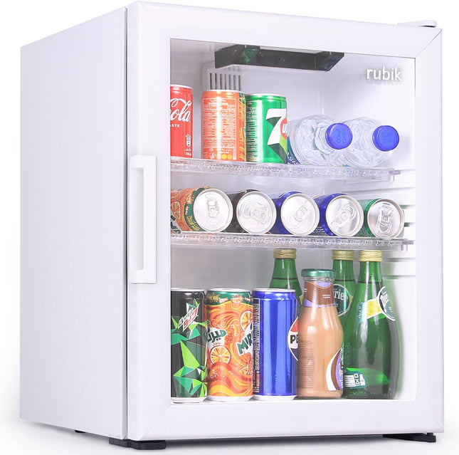 Rubik Inverter Compressor Minibar 40L Glass Door Hotel Edition (Made in Türkiye) RMB-40IC White