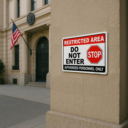 Acrylic Restricted Area Sign – Do Not Enter, Authorized Personnel Only | UV Protected Sign (10x7 inch)
