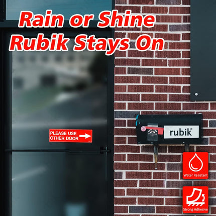 Please Use Other Door Self Adhesive Sign Sticker 23x7cm – Reflective Red/White