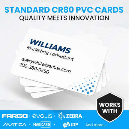 CR80 Inkjet Printable White PVC Cards, Dye Sublimation Coated 0.76mm PVC Blank Cards (100pcs)
