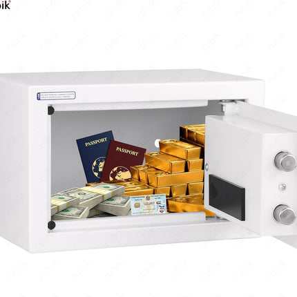 Rubik Small Digital Safe Box with Pin Code and Keys, RB20EG (20x31x20cm) White