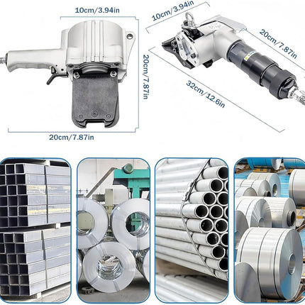 32mm Pneumatic Steel Strapping Machine Handheld Tool for Steel Iron Metal Banding FTLS19-32