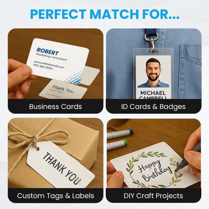 CR80 Glossy PVC Blank Cards 0.76mm for UV Printing (100pcs)