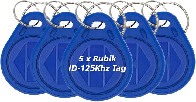 Rubik ID-125Khz Keychain Tags for RFID Copier Reader Writer Duplicator (5 Keychain Tags)