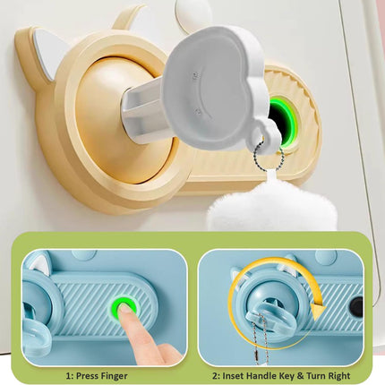 Children's Fingerprint Piggy Bank Safe Box with Deposit Slot, For Kids Girls Boys RB-ZW18F (Blue)