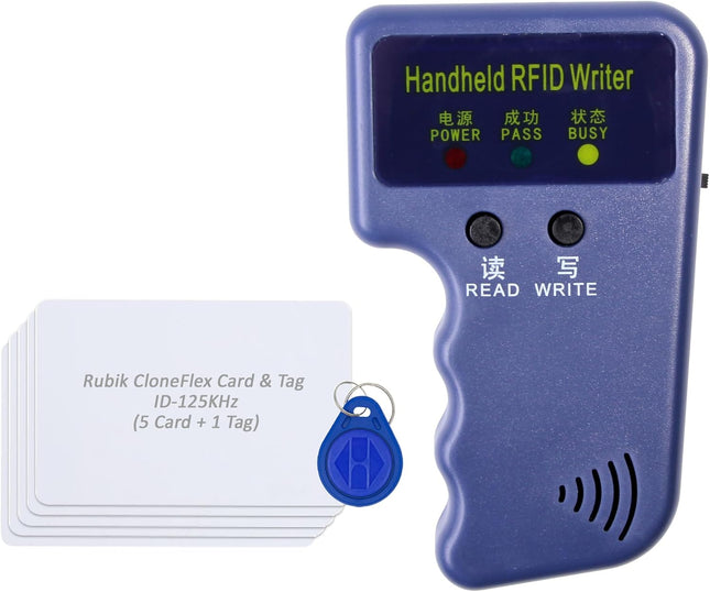 Rubik RFID 125KHz ID Card Copier Reader Writer Duplicator with Writable 5 Cards & 1 Tag