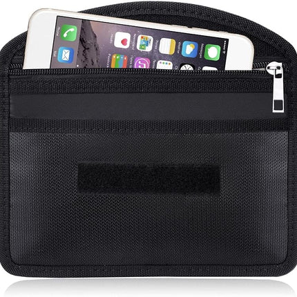 ireproof Bag with Zipper, Anti-Tracking GPS RFID Car Key FOB Signal Blocker Wallet Shielding Pouch Cell Phone Privacy Protective Case