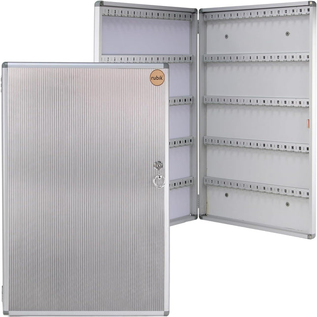Rubik 160 Keys Aluminum Key Storage Cabinet - Wall Mounted Key Safe Box