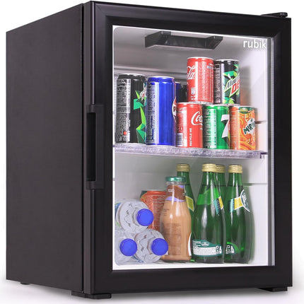 Rubik Absorption Minibar 40L Glass Door Hotel Edition (Made in Türkiye) Black/White