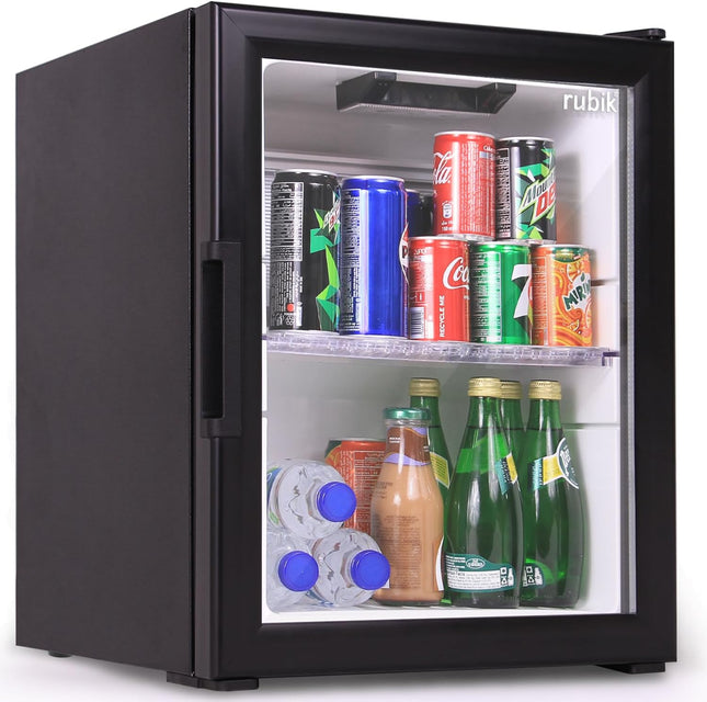 Rubik Absorption Minibar 40L Glass Door Hotel Edition (Made in Türkiye) Black/White