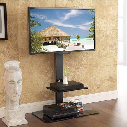 Universal Floor TV Stand Mount with Shelves for 32-65 Inch TVs (U-600A-XK)