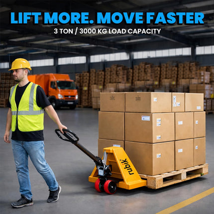 Pallet Mover Truck 3 Ton Capacity Fork Width 685mm Wide, Manual Forklift, and Hand Trolley RB-PMG-V-685