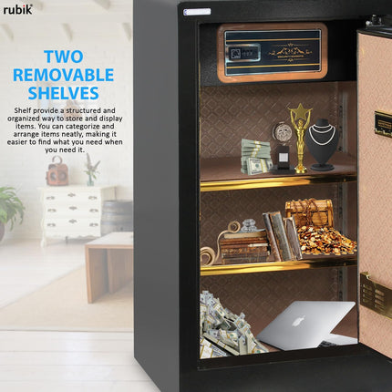 Rubik Large Digital Safe Box with Triple Lock (120x58x48cm) 120H-BG Black
