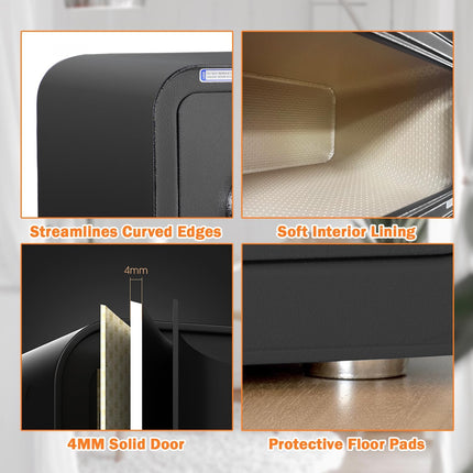 Rubik Wide Fingerprint Safe Box with Keys, RB23f (23x43x35cm)