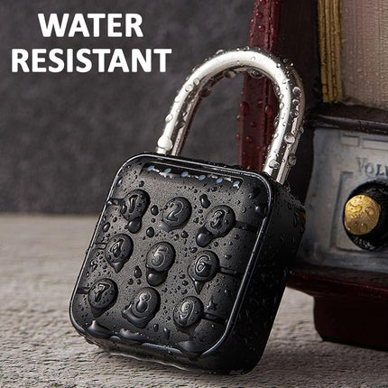 Rubik Digital Padlock, 6 Digit Combination Password, Electronic Classic Lock (Black)