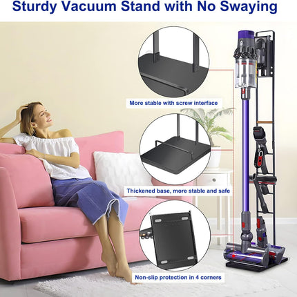 Vacuum Cleaner Stand with Wheels for Dyson V15 V11 V10 V8 V7 V6 DC Series & Dreame T30 T20