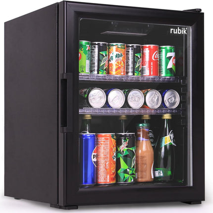 Rubik Inverter Compressor Minibar 40L Glass Door Hotel Edition (Made in Türkiye) RMB-40IC ALL BLACK EDITION