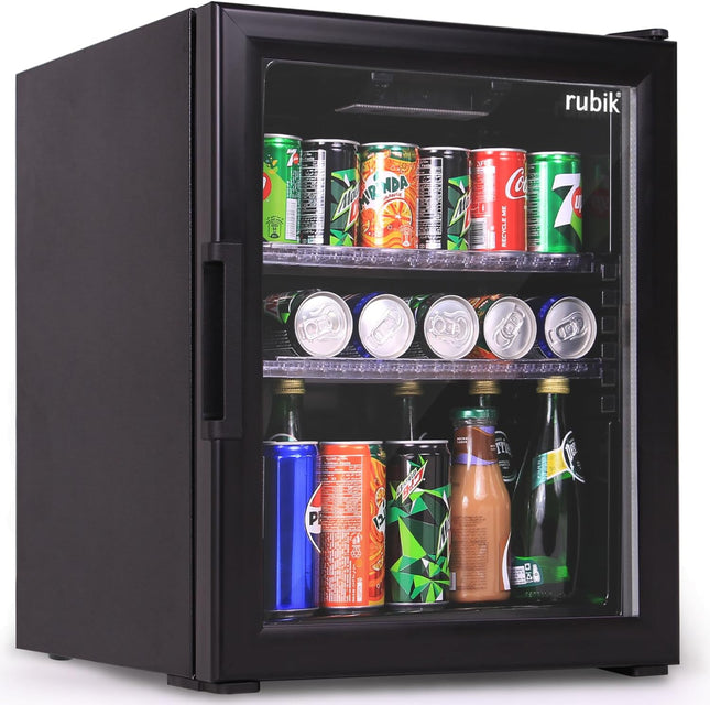 Rubik Inverter Compressor Minibar 40L Glass Door Hotel Edition (Made in Türkiye) RMB-40IC ALL BLACK EDITION