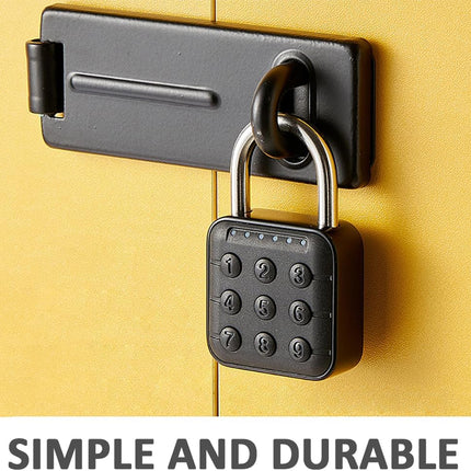 Rubik Digital Padlock, 6 Digit Combination Password, Electronic Classic Lock (Black)