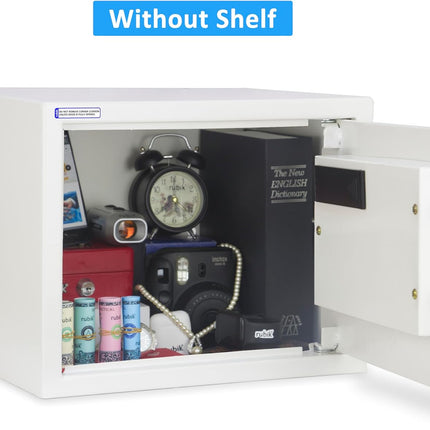 Rubik Large Digital Safe Box with Pin Code and Keys, RB-30AJ (30x38x30cm) White