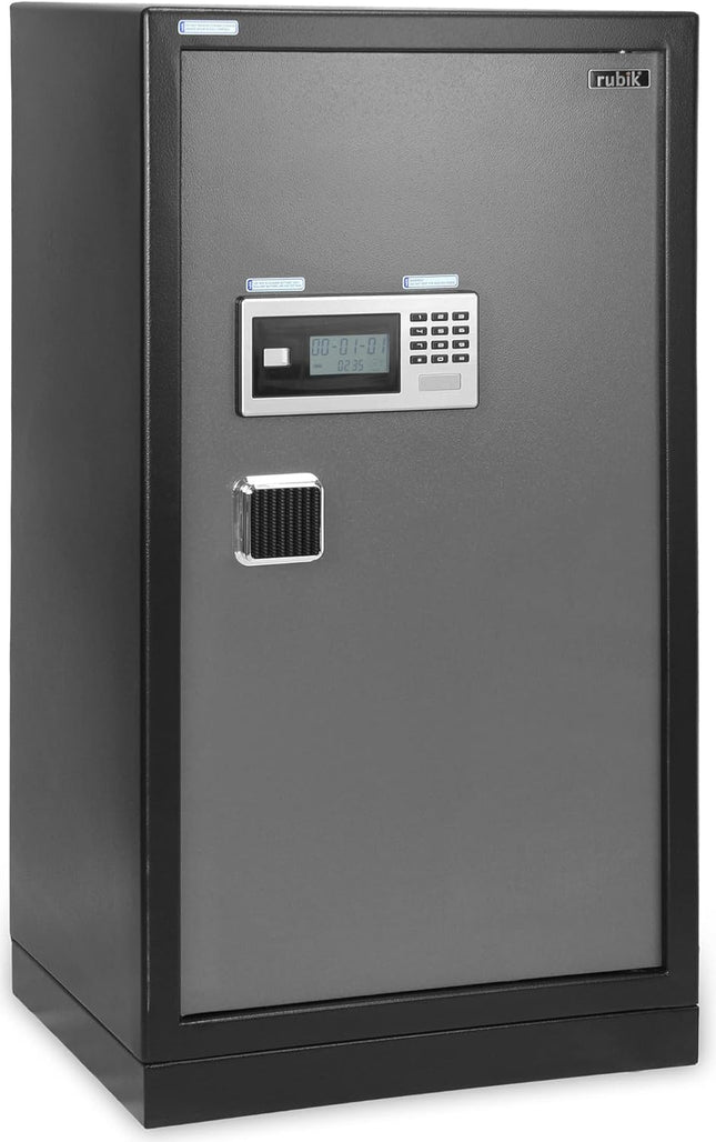Rubik Digital Safe Box, Premium Build, Dual Security Locker 51kg (90x50x40cm) RBGX-83XTD Black/Grey