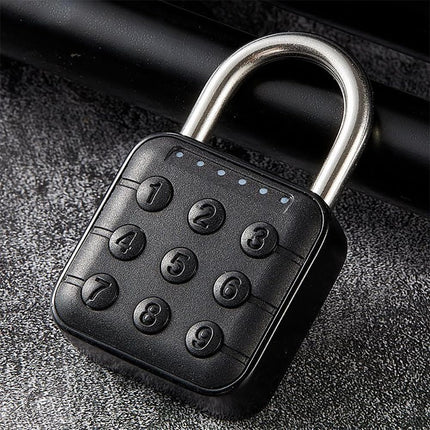 Rubik Digital Padlock, 6 Digit Combination Password, Electronic Classic Lock (Black)