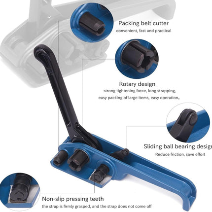 25mm PET/PP Strapping Tensioner & Cutter Tool for Heavy Duty Manual Banding Tool