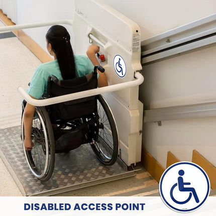 Disabled Handicap Car Sticker – Self Adhesive Reflective Vinyl Decal Sign 15cm Round